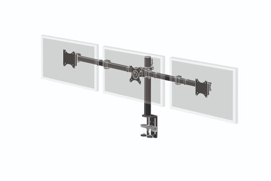  Фото гибкое настольное крепление для 3 мониторов iiyama ds1003c-b1 - фото 2