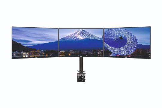  Фото гибкое настольное крепление для 3 мониторов iiyama ds1003c-b1 - фото 4