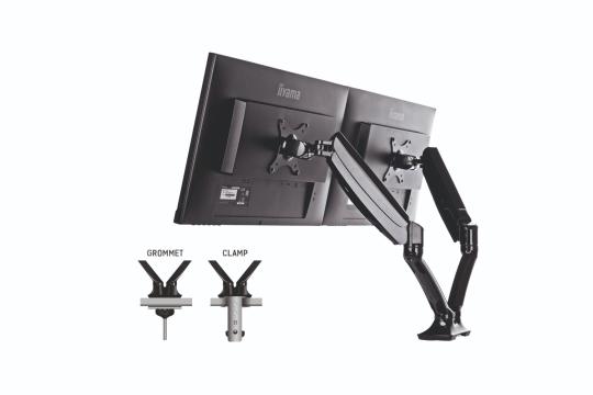  Фото гибкое настольное крепление для двух мониторов iiyama ds3002c-b1 - фото 6