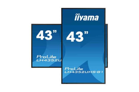  Фото информационный дисплей iiyama 43" lh4352uhs-b1 - фото 2