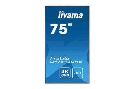  Фото информационный дисплей iiyama 75" lh7542uhs-b3 - фото 2