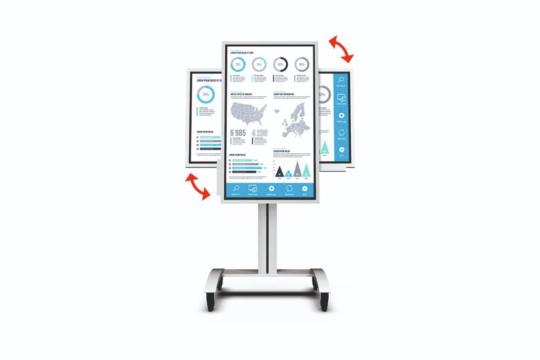  Фото мобильная напольная стойка для интерактивной доски samsung flip peerless-av sr560-flip - фото 3
