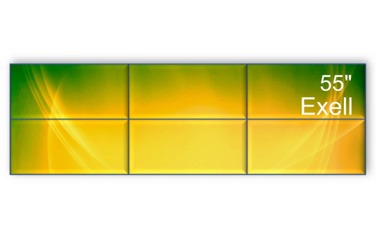 Изображение Видеостена 3x2 Exell 55" EXPD-WA55AB15