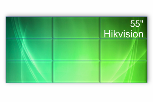 Изображение Видеостена 3x3 Hikvision 55" DS-D2055LR-G